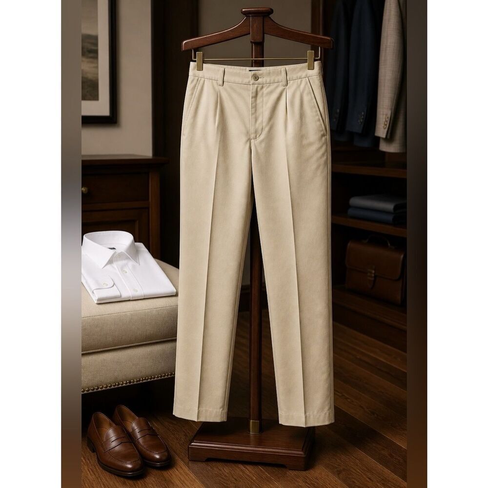 LAND’s END BEIGE TRADITIONAL FIT KHAKIS 32”x29”